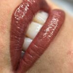 Semi-permanent lip blush treatment creating full, even, and vibrant lip colour in Exmouth, Dawlish, Exeter, Topsham