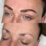 Semi-permanent nano brows offering precise, hair-like results in Exeter.