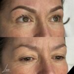 Healed semi-permanent powder brows with a smooth, flawless appearance in Exeter.