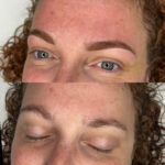 Healed ombre brows with a soft gradient effect for a natural look in Exeter.